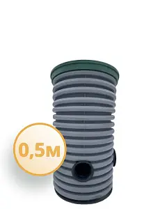 Дренажный колодец d460 h 500 с зеленой крышкой (отводы 110 мм) 0